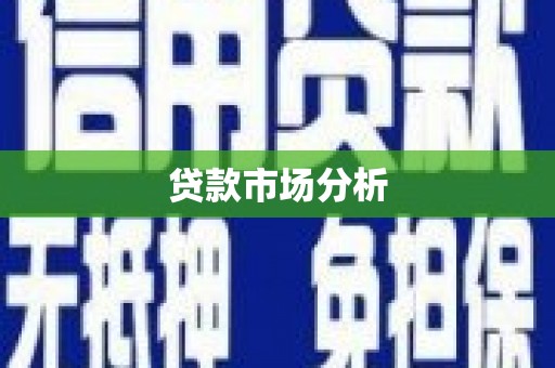 市中区贷款市场分析