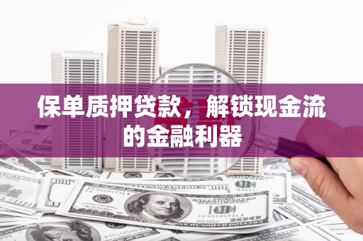 市中区保单质押贷款，解锁现金流的金融利器