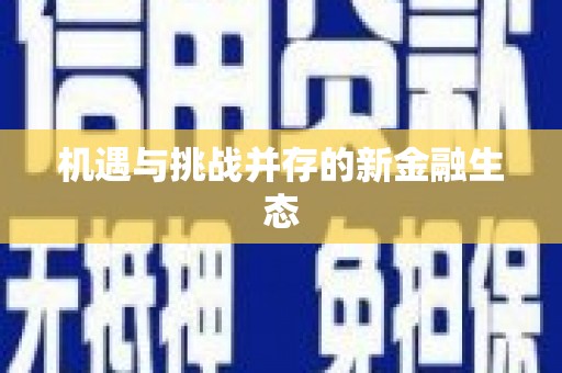 市中区机遇与挑战并存的新金融生态