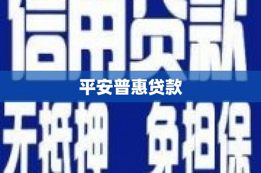 市中区平安普惠贷款