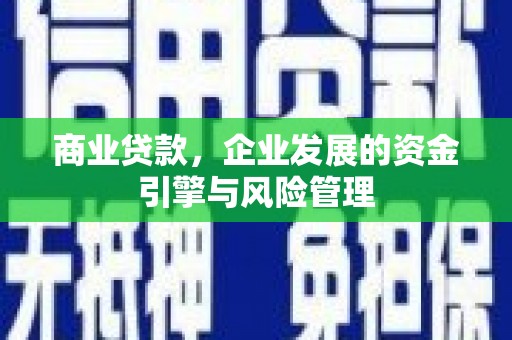 市中区商业贷款，企业发展的资金引擎与风险管理