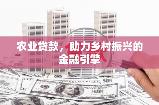 市中区农业贷款，助力乡村振兴的金融引擎