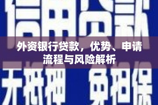 市中区外资银行贷款，优势、申请流程与风险解析