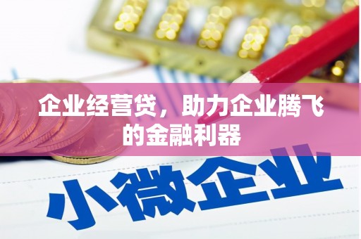 市中区企业经营贷，助力企业腾飞的金融利器