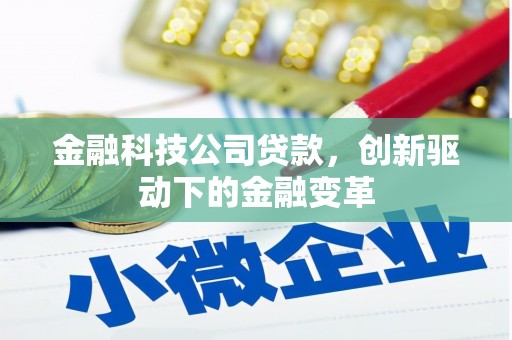 市中区金融科技公司贷款，创新驱动下的金融变革