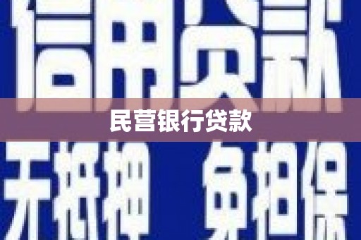 市中区民营银行贷款