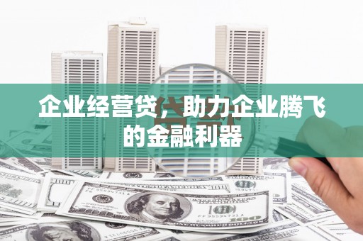 市中区企业经营贷，助力企业腾飞的金融利器