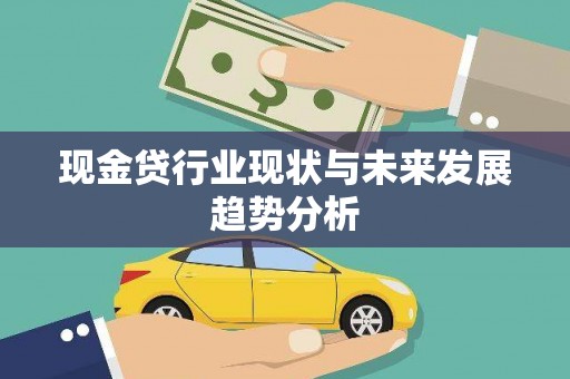 市中区现金贷行业现状与未来发展趋势分析