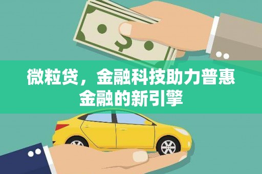 市中区微粒贷，金融科技助力普惠金融的新引擎