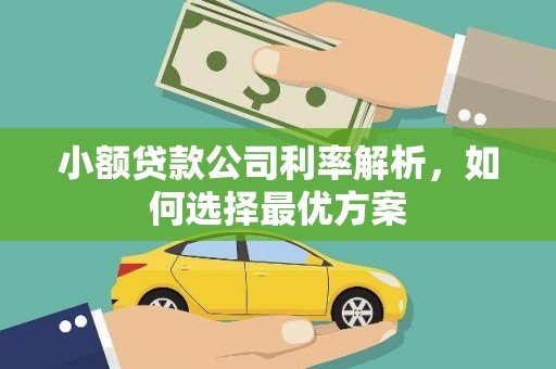 市中区小额贷款公司利率解析，如何选择最优方案