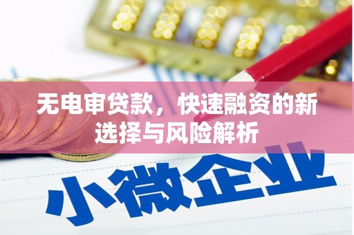 市中区无电审贷款，快速融资的新选择与风险解析