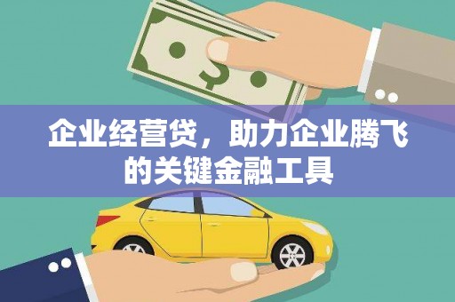 市中区企业经营贷，助力企业腾飞的关键金融工具