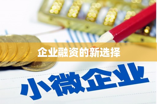 市中区企业融资的新选择