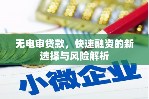 市中区无电审贷款，快速融资的新选择与风险解析