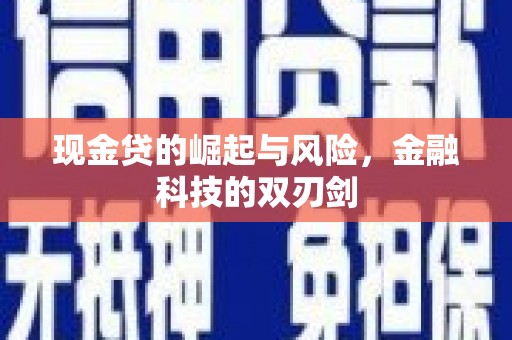 市中区现金贷的崛起与风险，金融科技的双刃剑