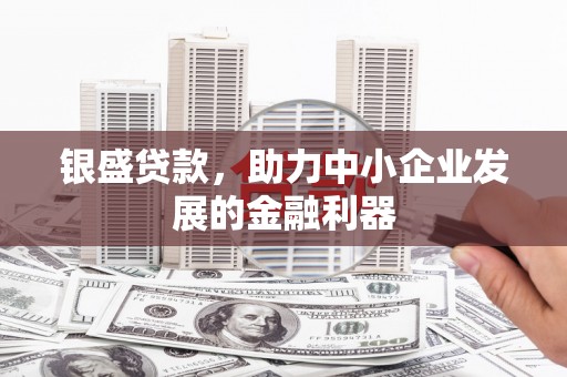 市中区银盛贷款，助力中小企业发展的金融利器