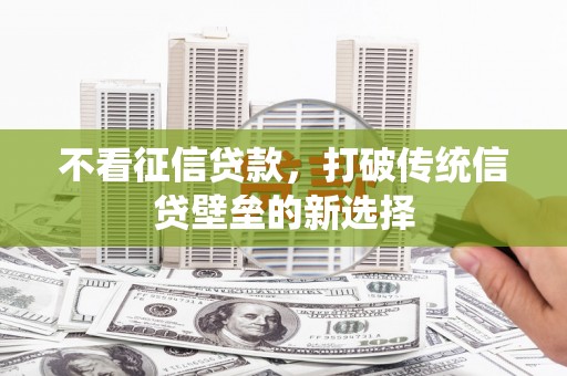 市中区不看征信贷款，打破传统信贷壁垒的新选择