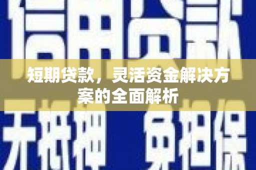 市中区短期贷款，灵活资金解决方案的全面解析