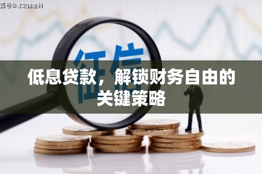 市中区低息贷款，解锁财务自由的关键策略
