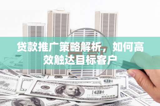 市中区贷款推广策略解析，如何高效触达目标客户