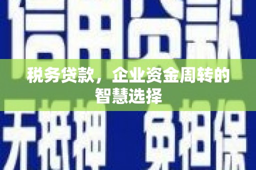 市中区税务贷款，企业资金周转的智慧选择