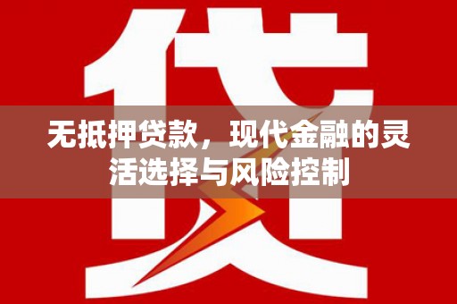 市中区无抵押贷款，现代金融的灵活选择与风险控制