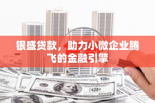 市中区银盛贷款，助力小微企业腾飞的金融引擎