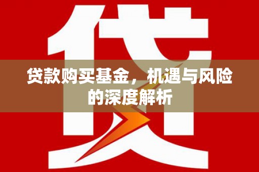 市中区贷款购买基金，机遇与风险的深度解析