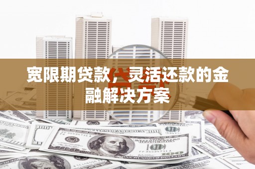 市中区宽限期贷款，灵活还款的金融解决方案