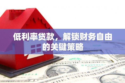 市中区低利率贷款，解锁财务自由的关键策略