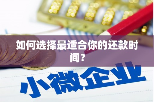市中区如何选择最适合你的还款时间？