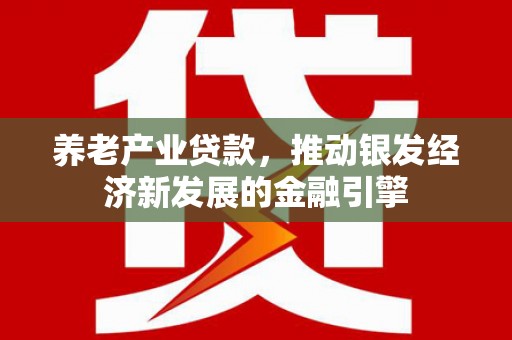 市中区养老产业贷款，推动银发经济新发展的金融引擎