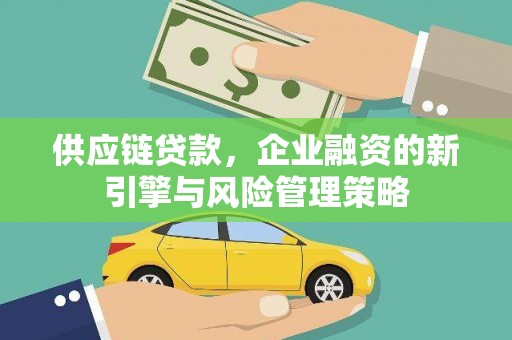 市中区供应链贷款，企业融资的新引擎与风险管理策略