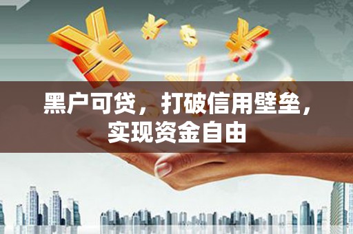 市中区黑户可贷，打破信用壁垒，实现资金自由
