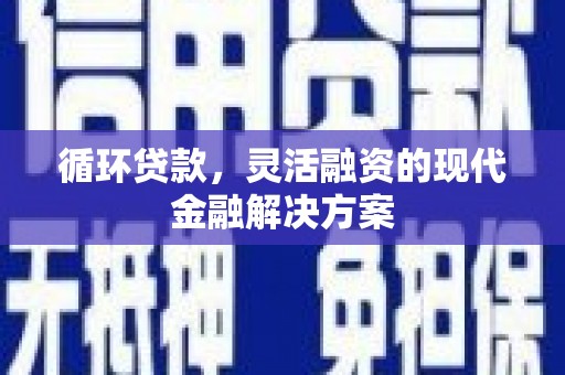 市中区循环贷款，灵活融资的现代金融解决方案