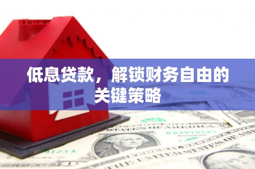 市中区低息贷款，解锁财务自由的关键策略