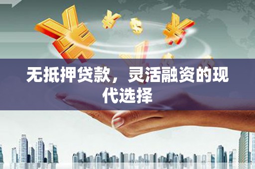市中区无抵押贷款，灵活融资的现代选择