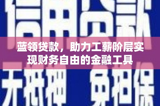 市中区蓝领贷款，助力工薪阶层实现财务自由的金融工具