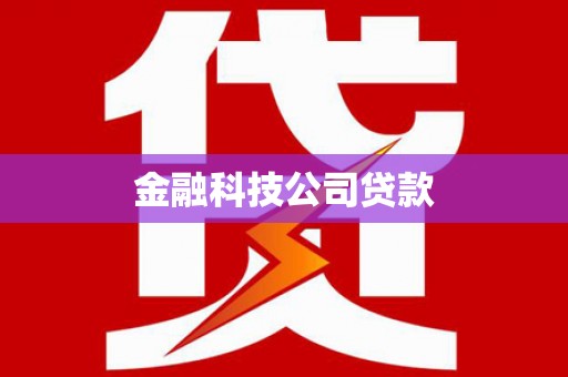 市中区金融科技公司贷款