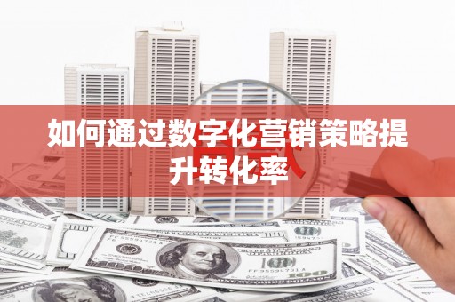 市中区如何通过数字化营销策略提升转化率