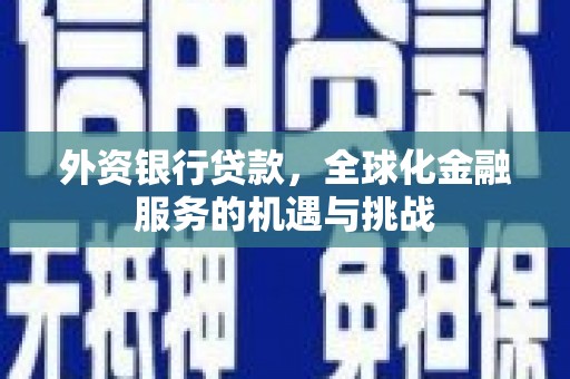市中区外资银行贷款，全球化金融服务的机遇与挑战