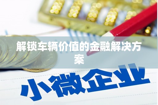 市中区解锁车辆价值的金融解决方案