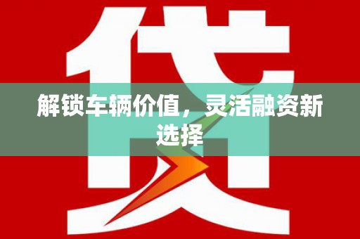 市中区解锁车辆价值，灵活融资新选择
