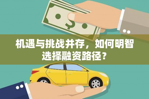 市中区机遇与挑战并存，如何明智选择融资路径？