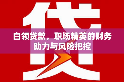 市中区白领贷款,职场精英的财务助力与风险把控 市中区白领贷款,职场精英的财务助力与风险把控